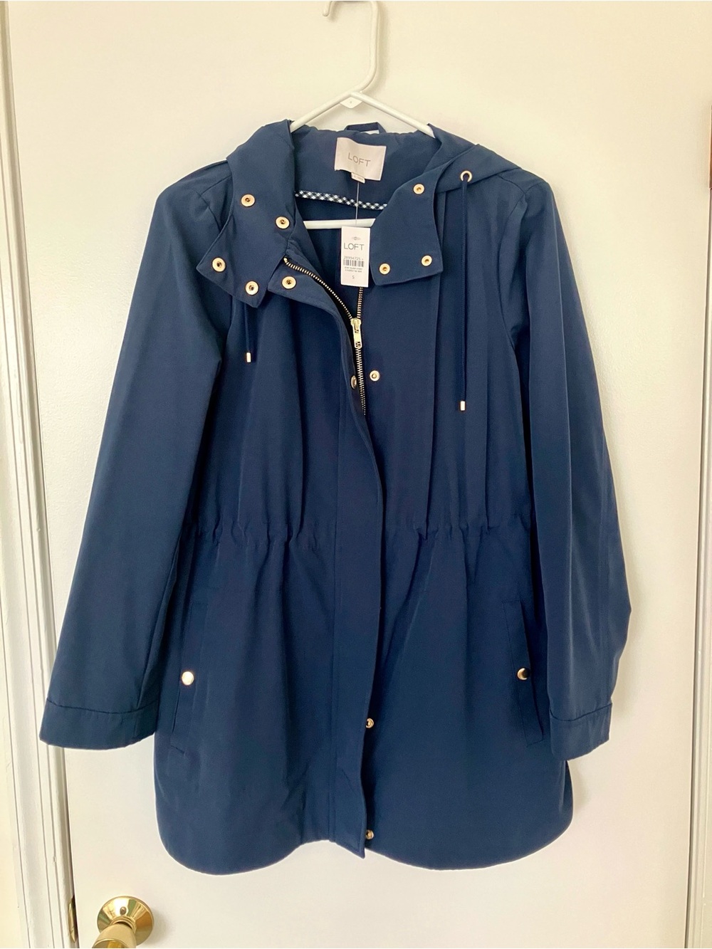 NWT LOFT Navy Hooded Jacket